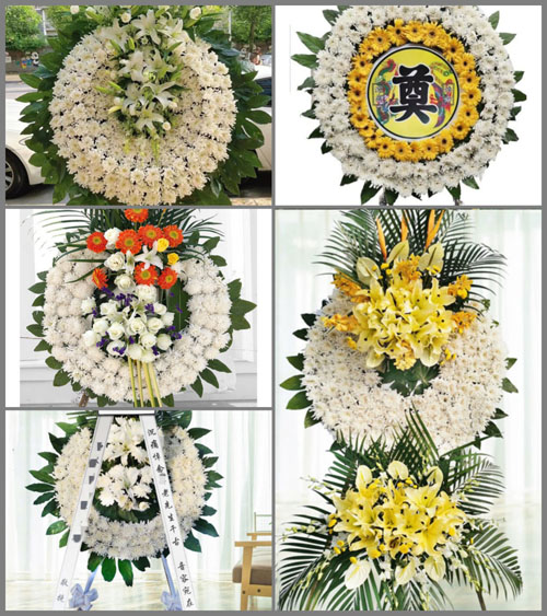 广东梅州市蕉岭县南磜镇蓝源村花圈速递